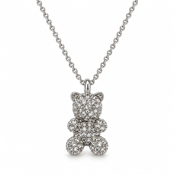Brinley - Crystal Teddy Bear Pendant Necklace