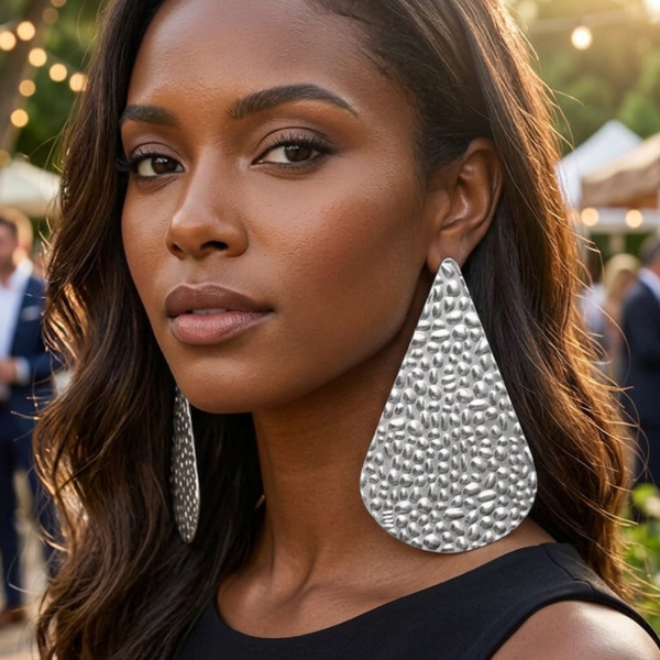 Reese - Oversized Teardrop Statement Earrings