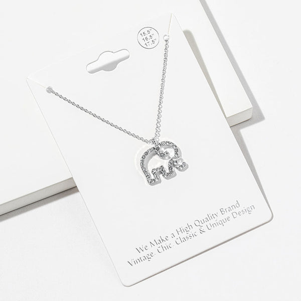 Hayes  - Elephant Pendant Necklace