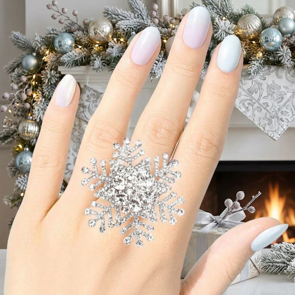 Mimi - Bubble Stone Snowflake Ring