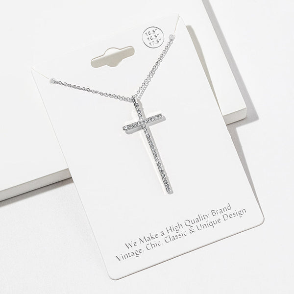 Dream - Pave Cross Pendant Necklace