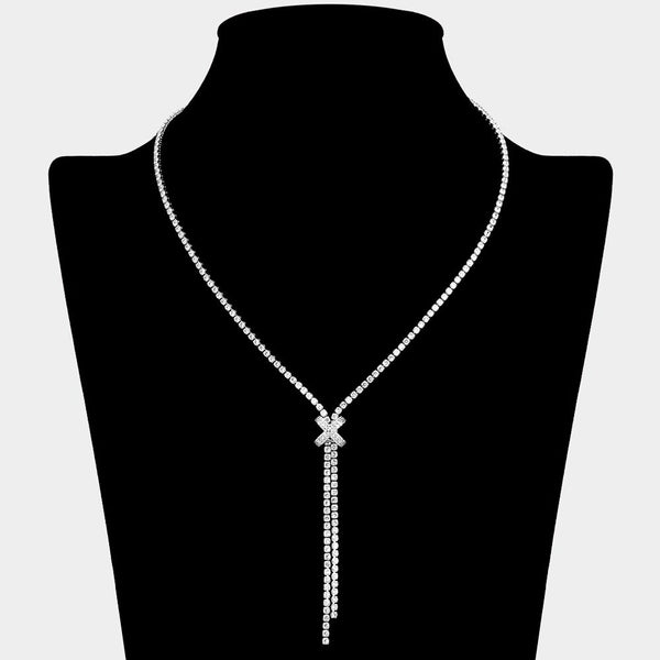 Sienna - X Charm Accent Y Shaped Necklace