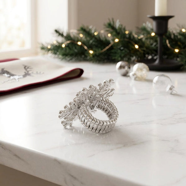 Mimi - Bubble Stone Snowflake Ring