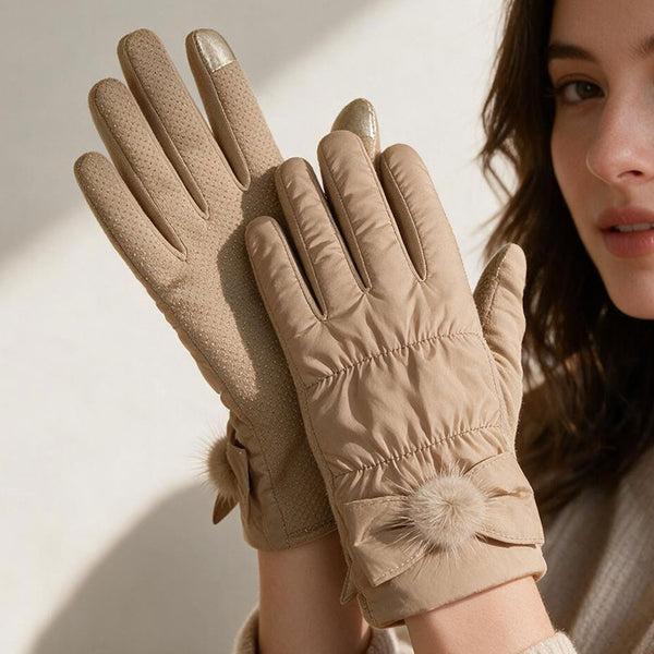 Diana - Quilted Smart Touch Winter Gloves