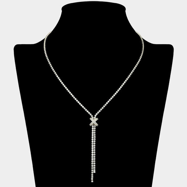 Sienna - X Charm Accent Y Shaped Necklace