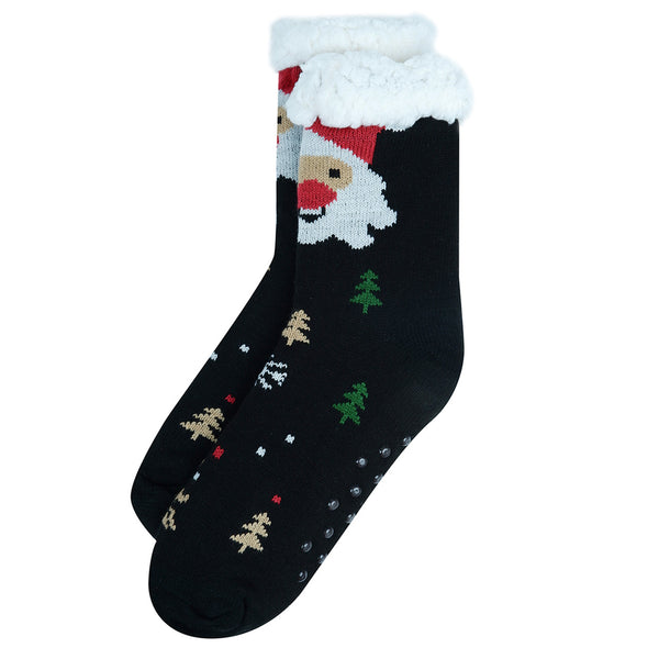 Santa Sherpa Socks