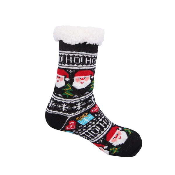 Santa Ho Ho Ho Sherpa Socks